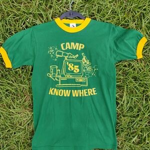 Augusta Sportswear Green and Yellow Camp Know Where Kids T-Shirt